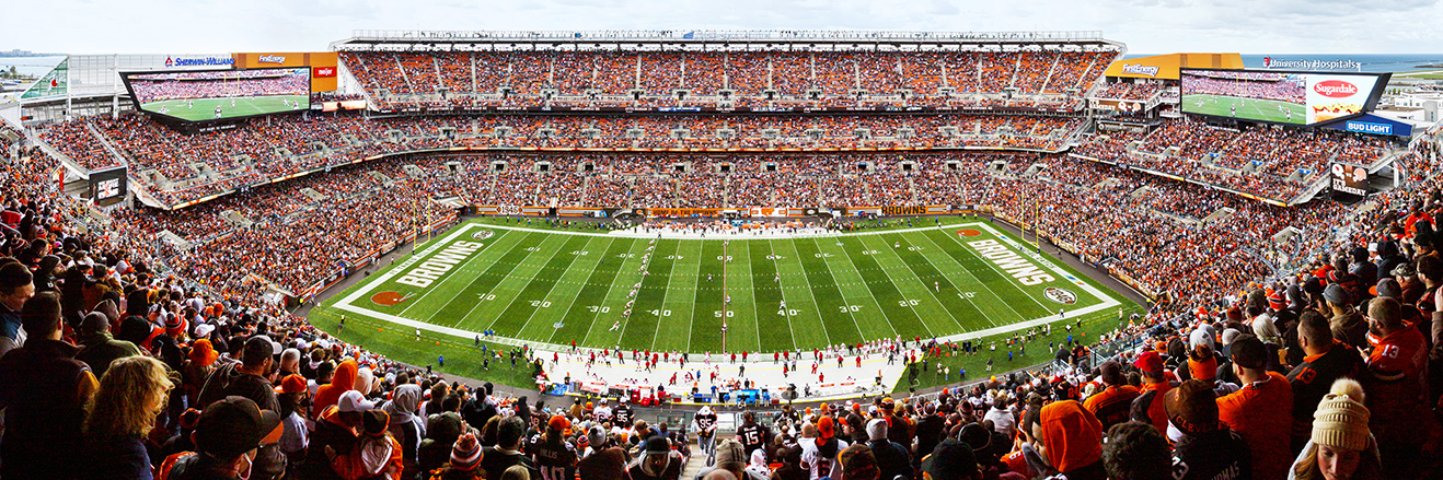 Cleveland Browns Panoramic Picture - NFL Fan Cave Decor