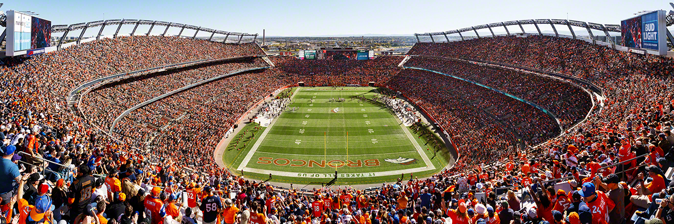 Denver Broncos Panoramic Picture - NFL Fan Cave Decor
