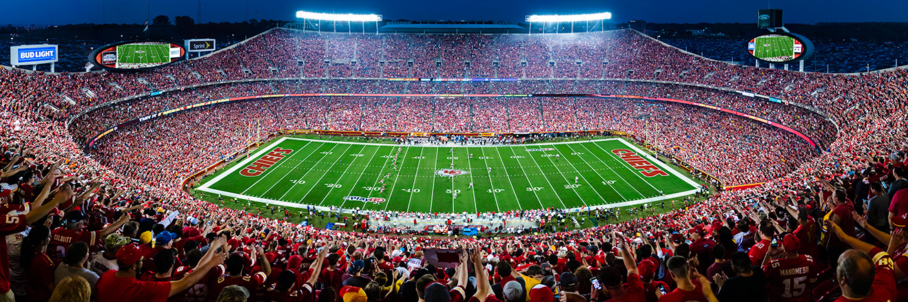 Kansas City Chiefs Panoramic Picture - NFL Fan Cave Decor