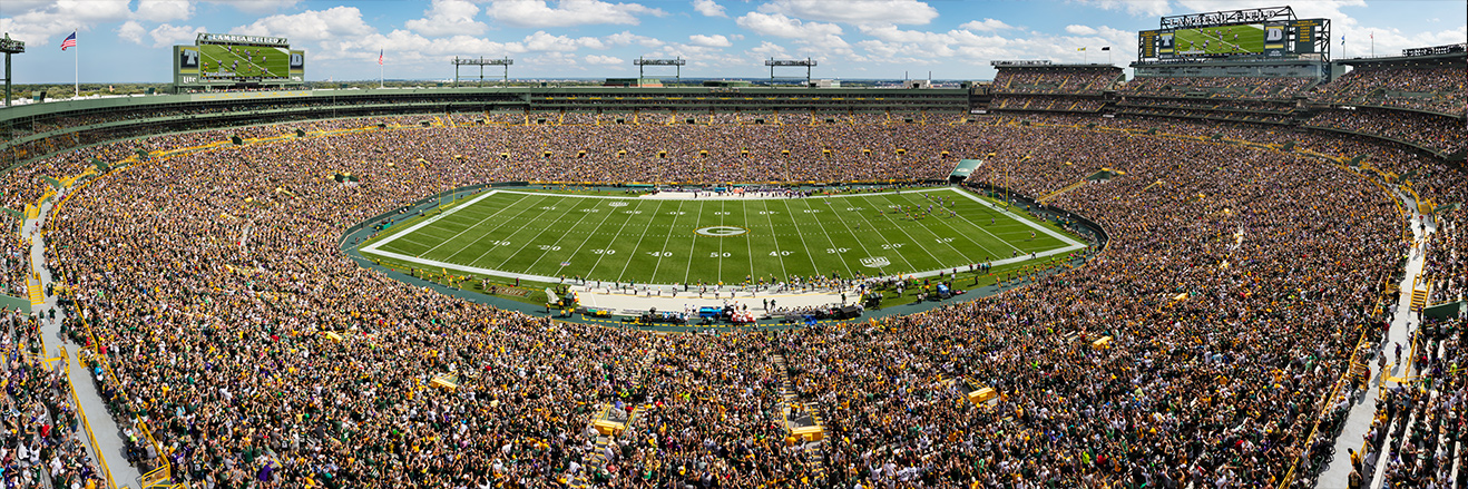 Green Bay Packers Panoramic Picture - NFL Fan Cave Decor